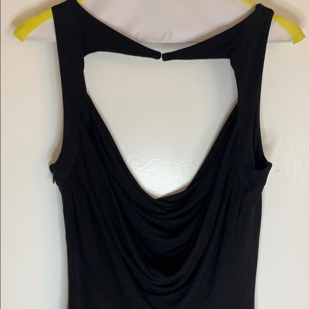 Frivole black gown with drape neckline and back - Picture 4 of 7